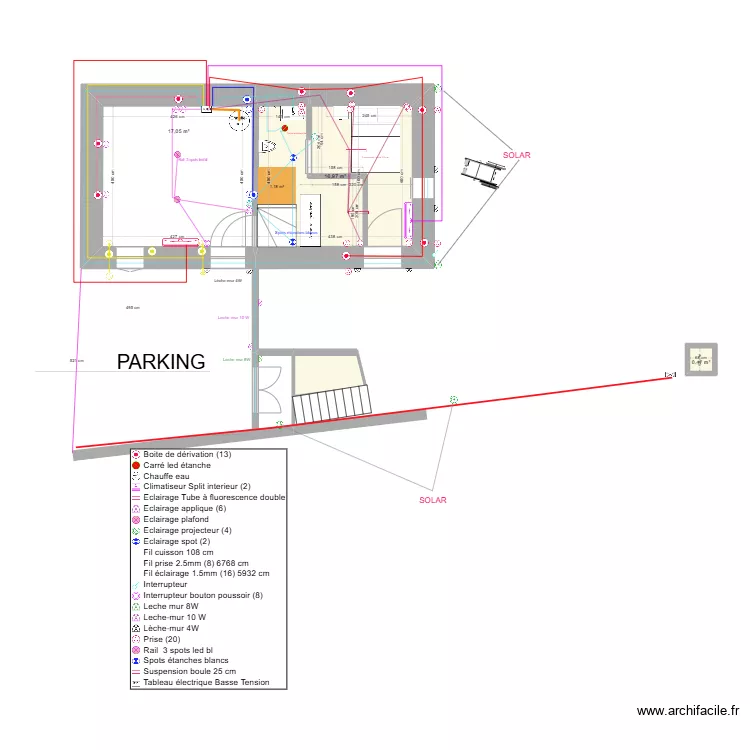 GR MAISON HAUT - ELEC - LAMPES - 01-25. Plan de 