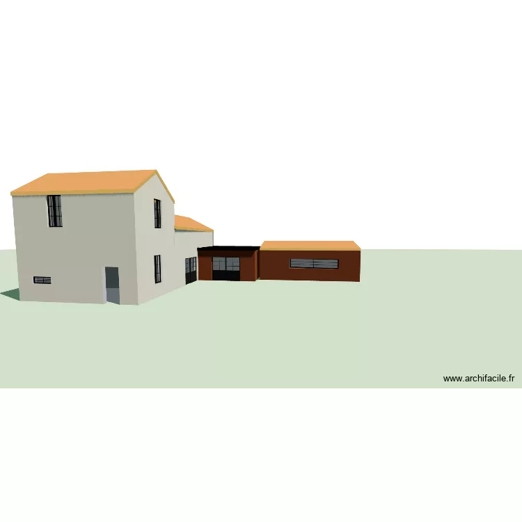 maison ijm. Plan de 6 Pièces et 140 m²