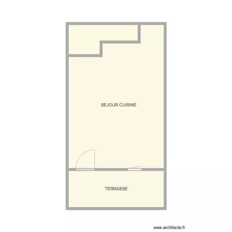 CLARENSAC 1ER ETAGE. Plan de 3  et 31 m²