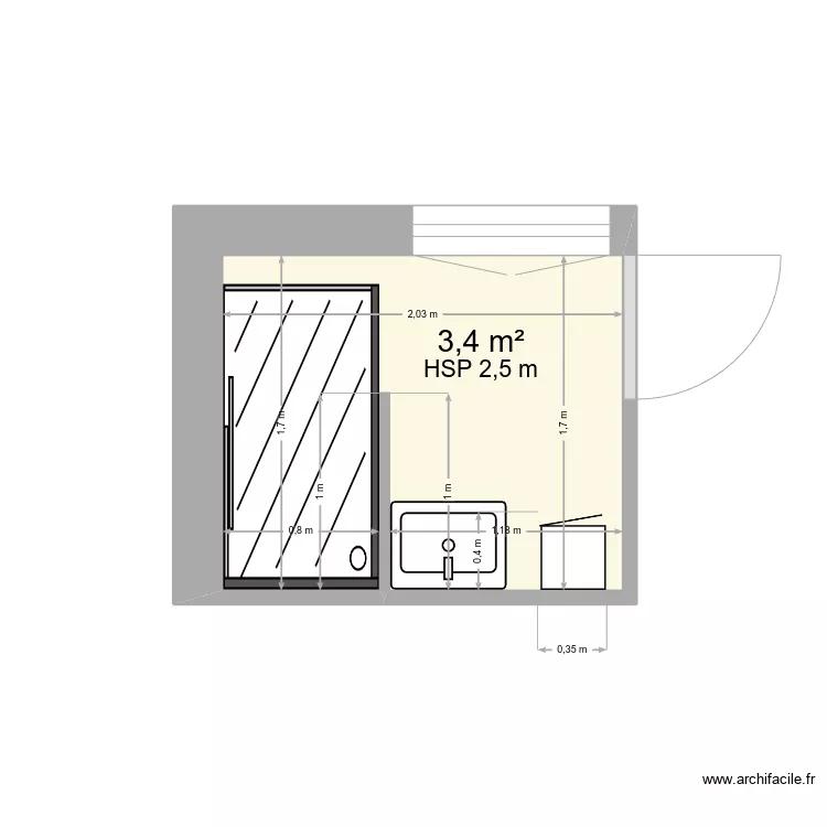 Salle d'eau. Plan de Salle d'eau. Plan de