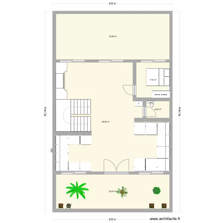 ss 568. Plan de 5  et 137 m²