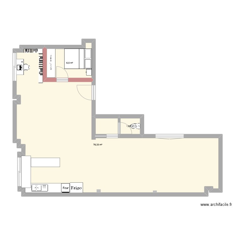 appaprt seb. Plan de 3 pièces et 84 m2