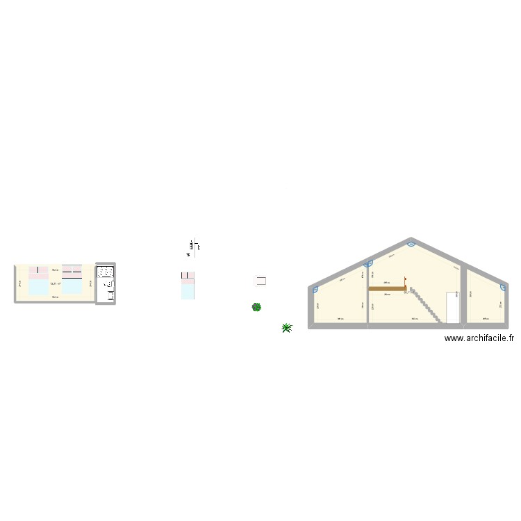 PLAN COUCOURON MEZZA. Plan de 2 pièces et 63 m2