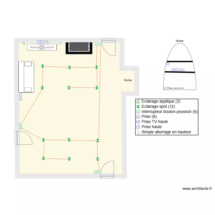 PASCAUD. Plan de 1  et 49 m²