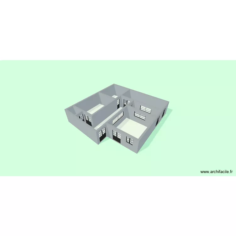 atelier pro. Plan de 2  et 114 m²