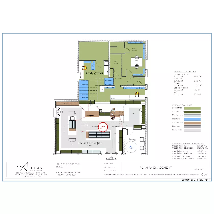 PHARMACIE GAL . Plan de PHARMACIE GAL . Plan de