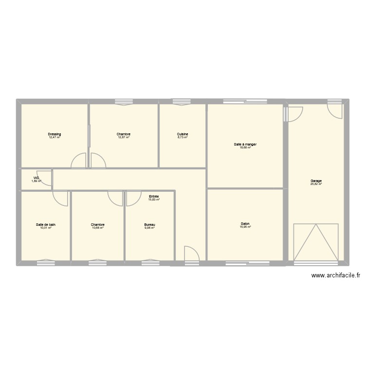 maison idéale. Plan de 11 pièces et 143 m2