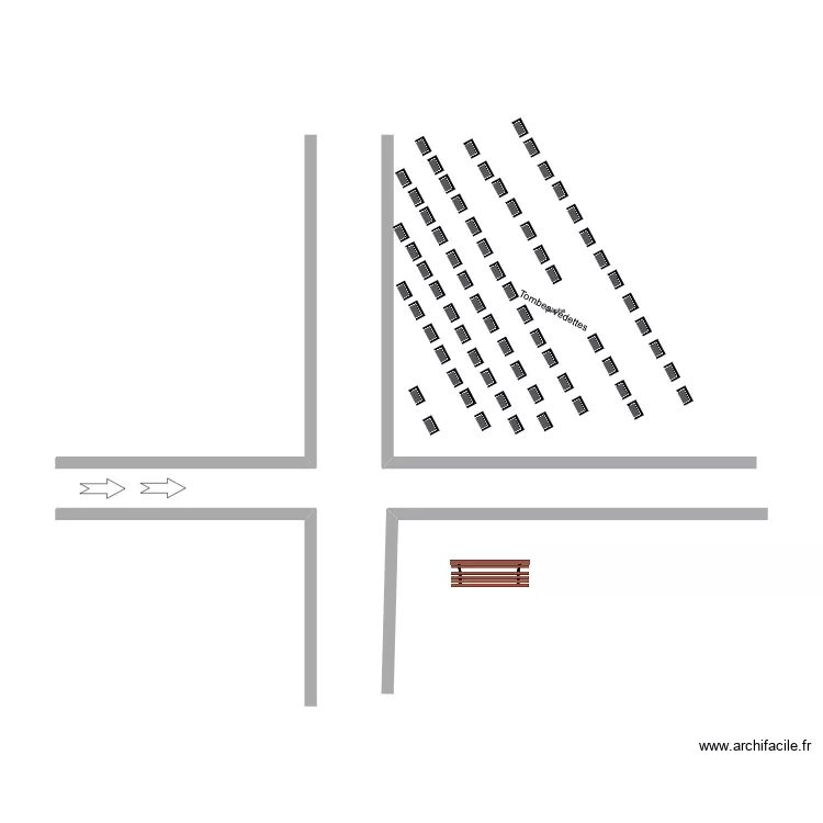 cimetière. Plan de cimetière. Plan de