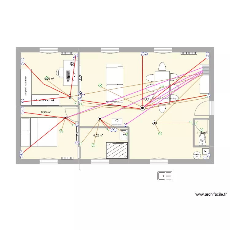 Plan maison Lou et Lucas-3. Plan de 5  et 59 m²