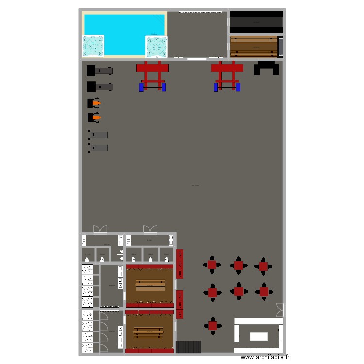 ove. Plan de 26 pièces et 1107 m2