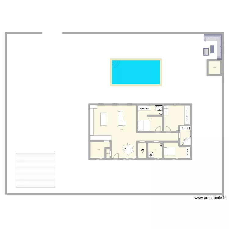 MAIISON GRAGNAGUE. Plan de 8 pièces et 140 m²