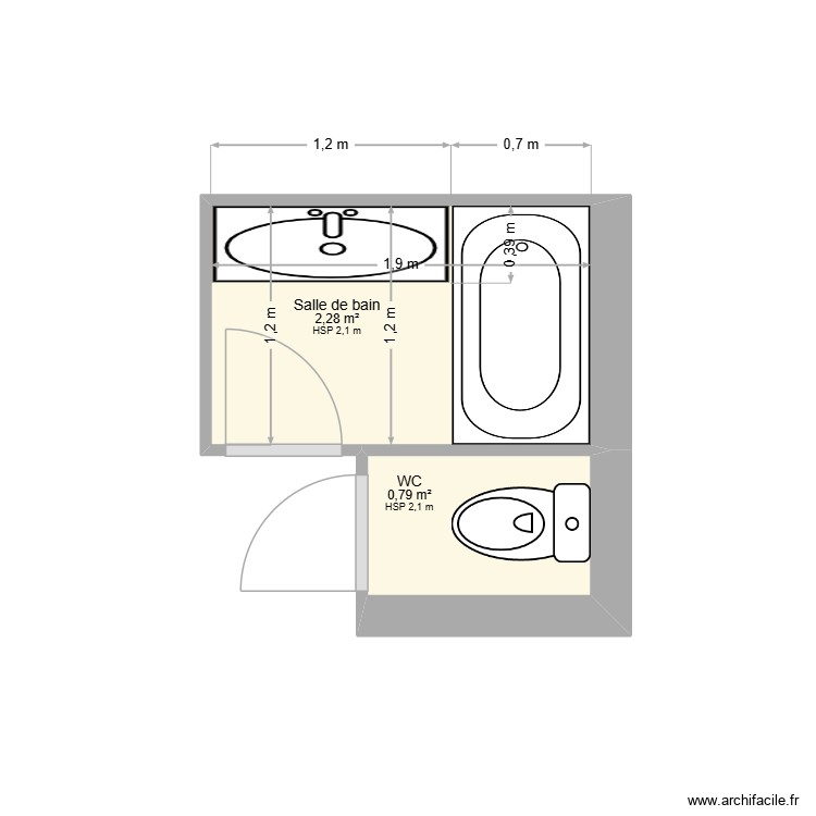 BELLUC FABIEN - APT CAUTERET. Plan de 0 pièce et 0 m2
