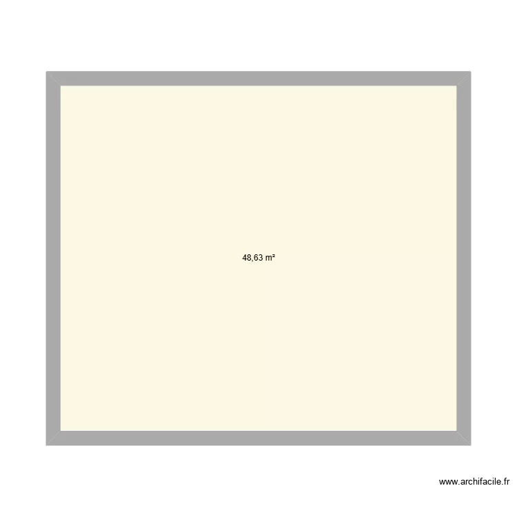 atelier Italie. Plan de 1  et 49 m²