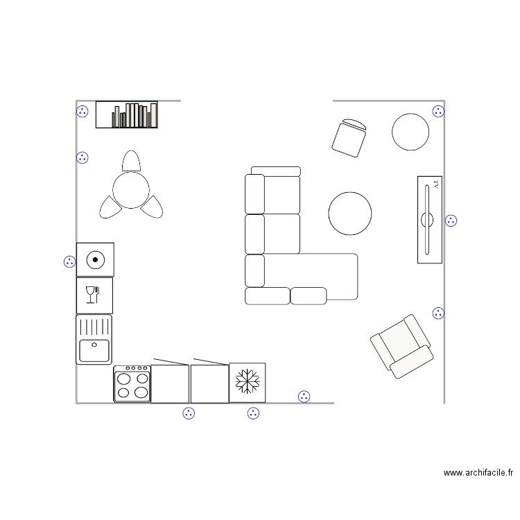 salon la x-2. Plan de 0 pièce et 0 m2