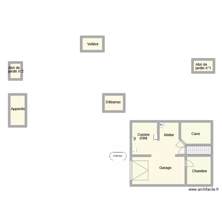 ricordel sssol. Plan de 9  et 90 m²