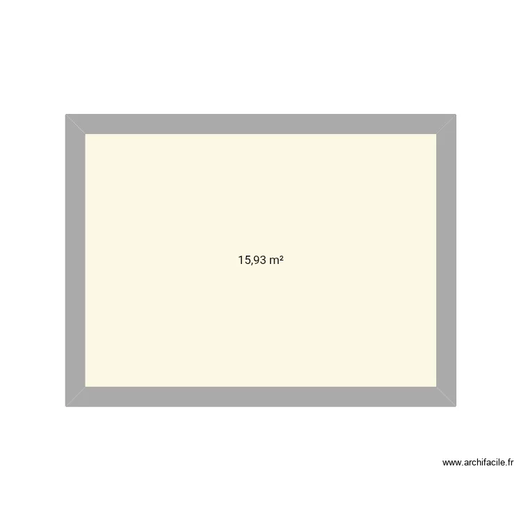 Fa&ccedil;ade. Plan de 1  et 16 m²