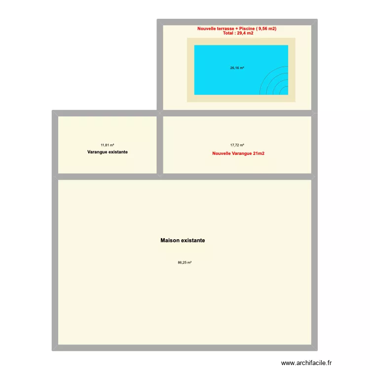 Maison Jottreau / Baret. Plan de 