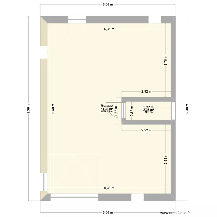 maison maussane n3.2025. Plan de 10  et 107 m²