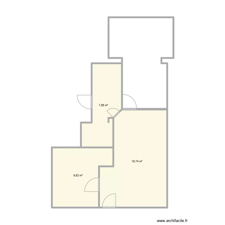 local 2. Plan de 3  et 36 m²