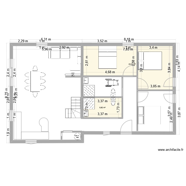 Projet Nieder V3. Plan de 0 pièce et 0 m2