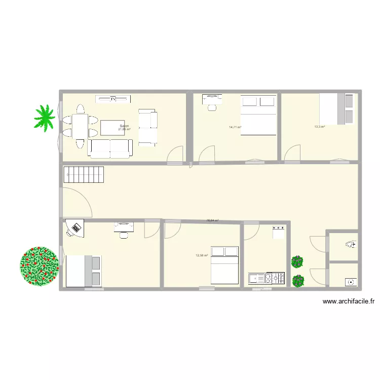 MAISON SENEGAL. Plan de 
