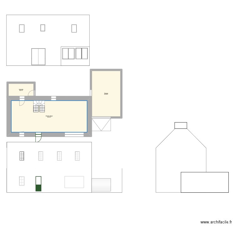 Maison Ploun structure. Plan de 12 pièces et 285 m2