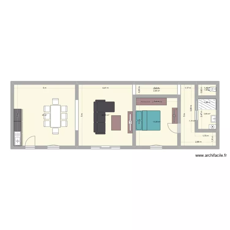 Teddy. Plan de 7 Pièces et 76 m² Teddy. Plan de 7 Pièces et 76 m²