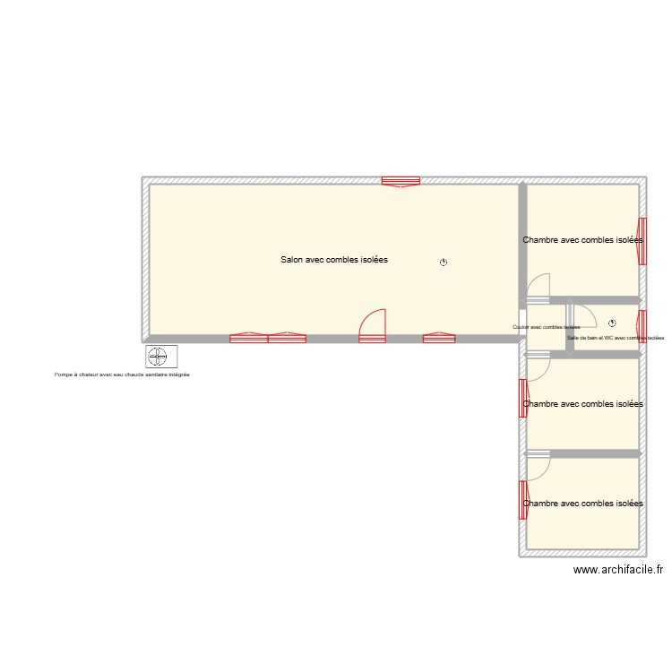 sci chemin des bogues. Plan de 6 pièces et 113 m2