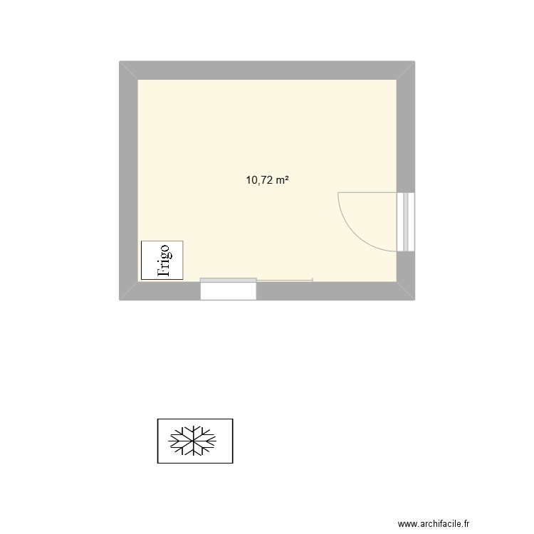 Cave. Plan de 1 pièce et 11 m2