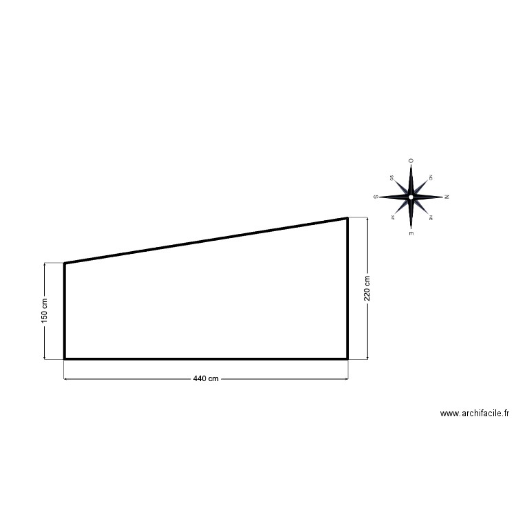 DP4 plan facade remise face est avant projet. Plan de 1 pièce et 8 m2