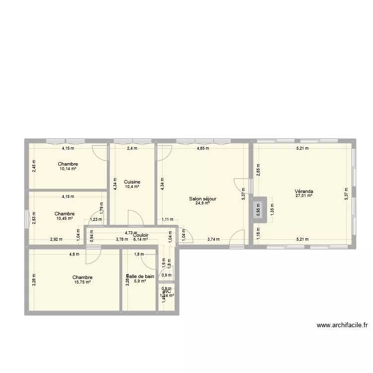 HABLOT 3 CH. Plan de 