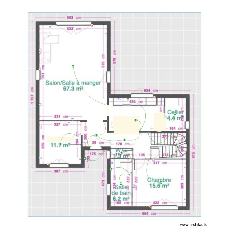 Plan RDC Montel. Plan de 0 pièce et 0 m2