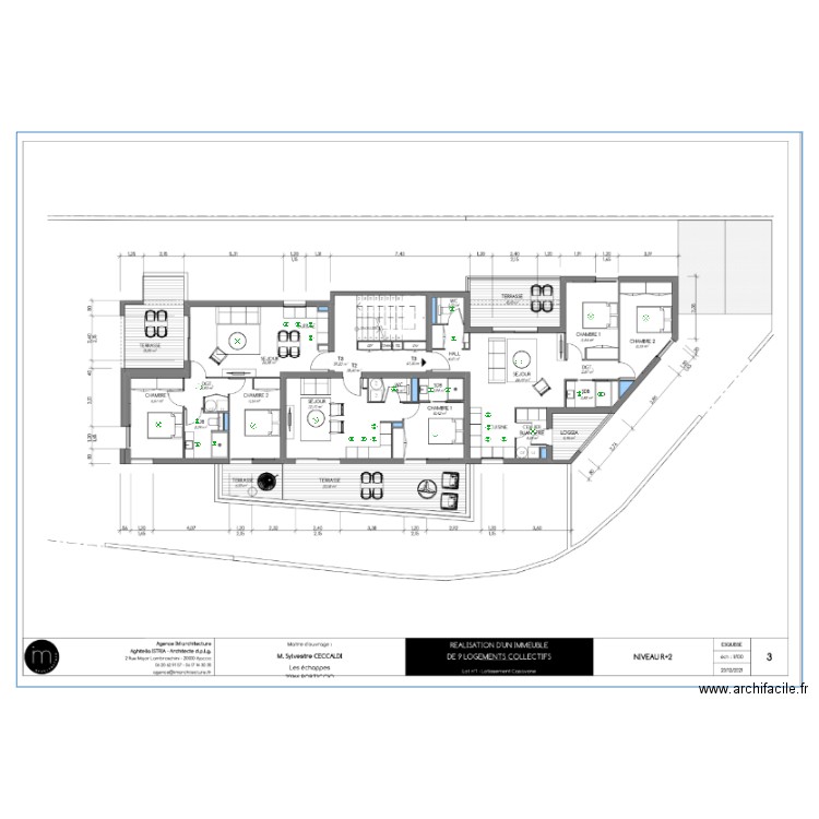Casavone R+2 9app. Plan de 0 pièce et 0 m2