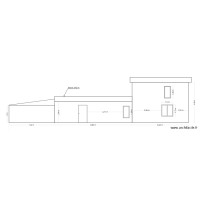 PLAN FACADE EST (cot&eacute; cour priv&eacute;e) AVANT TRAVAUX