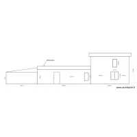 PLAN FACADE EST (cot&eacute; cour priv&eacute;e) AVANT TRAVAUX