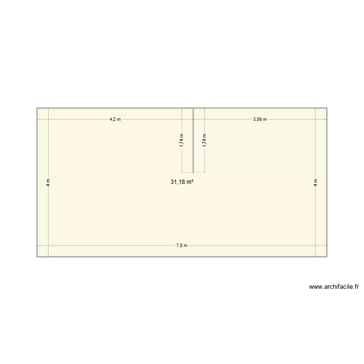 maison sollies pont. Plan de 1  et 31 m²