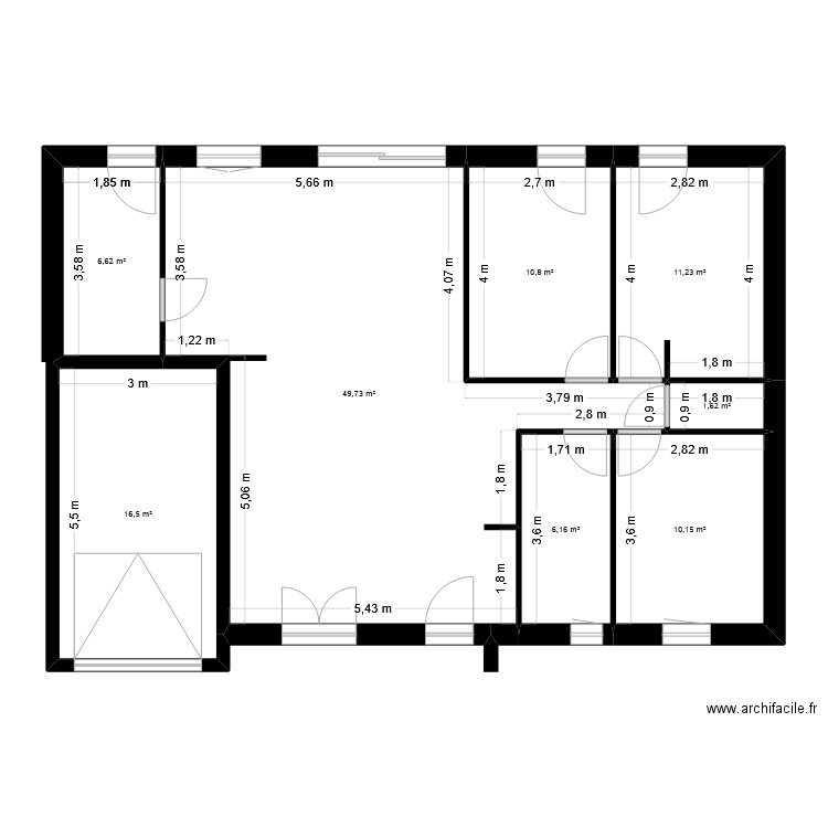 Maison alysia trigavou. Plan de 8 pièces et 113 m2
