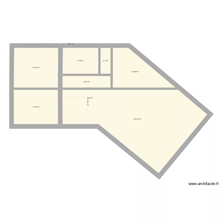 Plan 20 mai. Plan de 7  et 105 m²