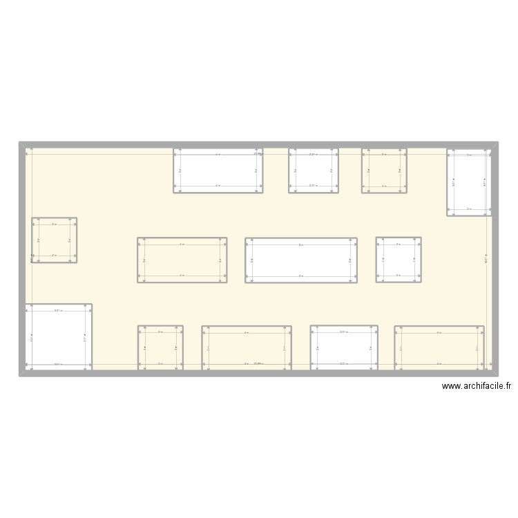 Terra Cotta Salle. Plan de 14 pièces et 294 m2