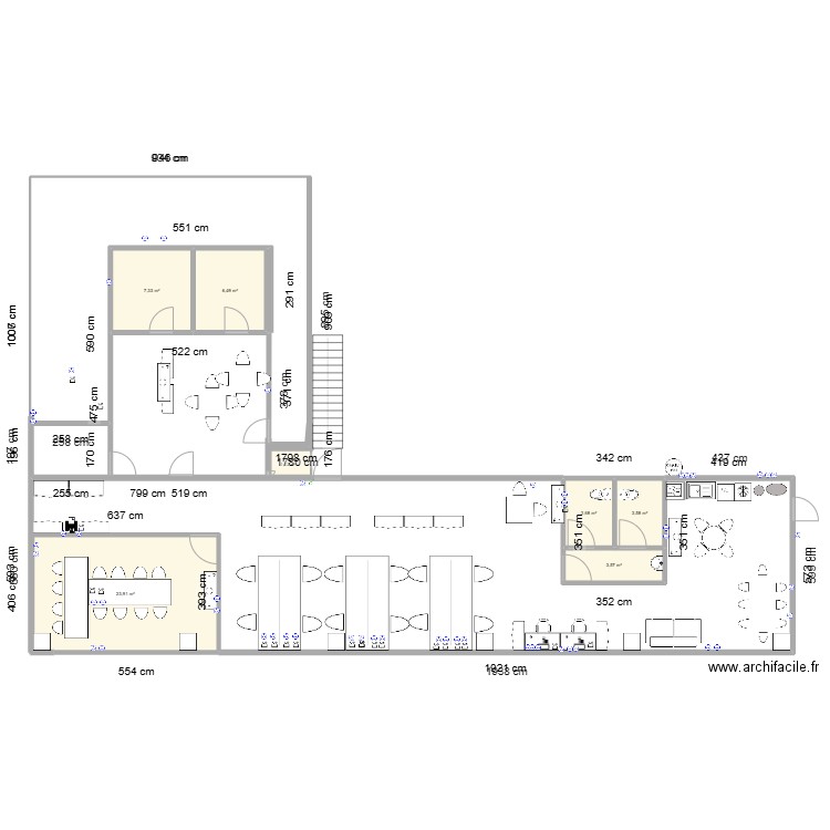 THELUS 7. Plan de 7 pièces et 50 m2