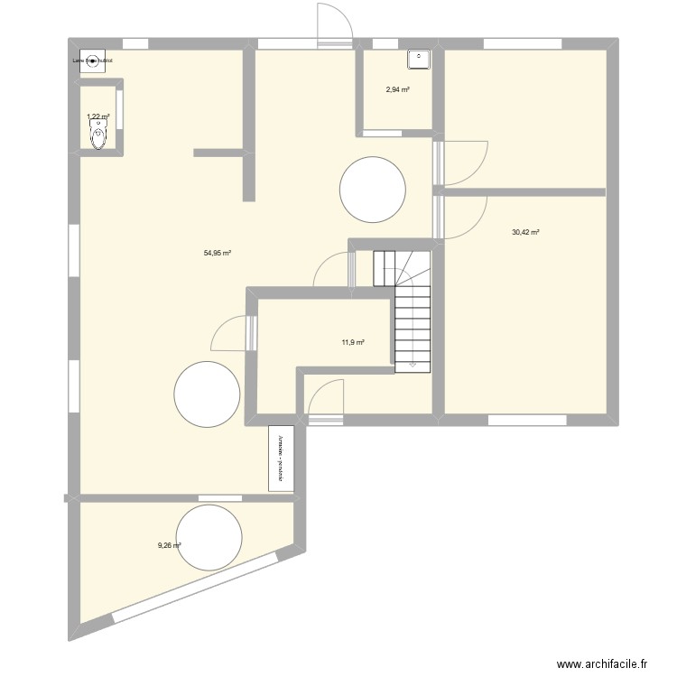 CRECHE SOUCHEZ. Plan de 6 pièces et 111 m2
