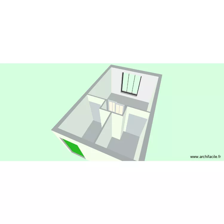 deuxieme projet. Plan de 4  et 21 m²