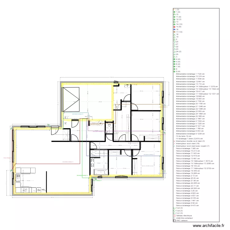 Electricit&eacute; Luminaire - inter. Plan de 