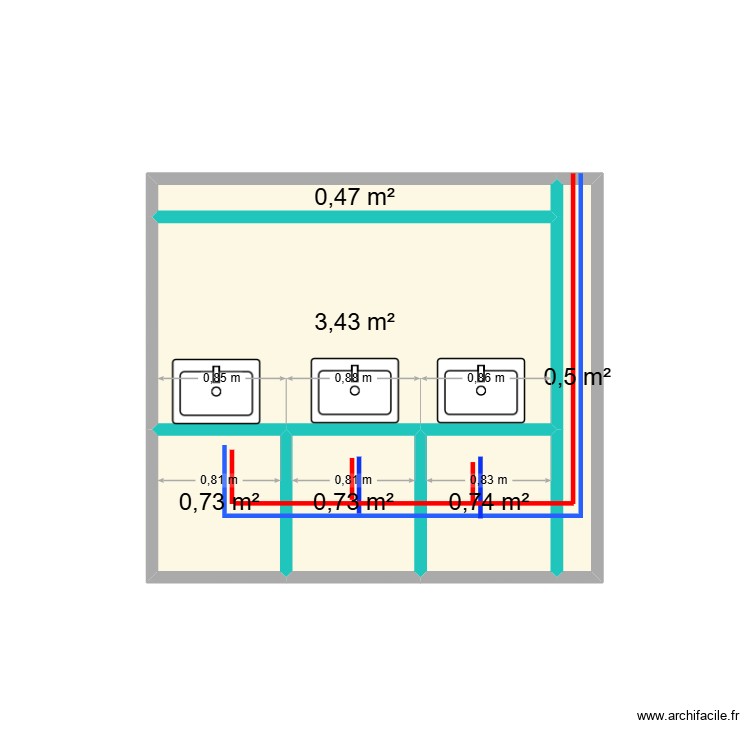 plan sdb 12. Plan de 0 pièce et 0 m2