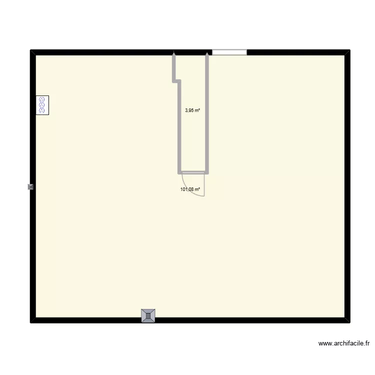 Etage maison 2026. Plan de 2  et 105 m²