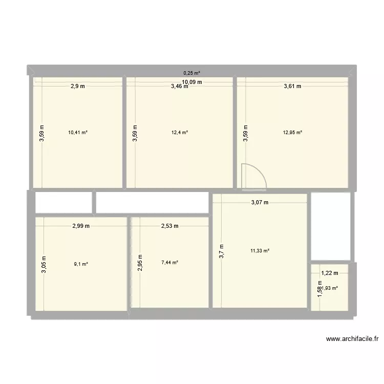 maison monceau allan. Plan de 8  et 66 m²