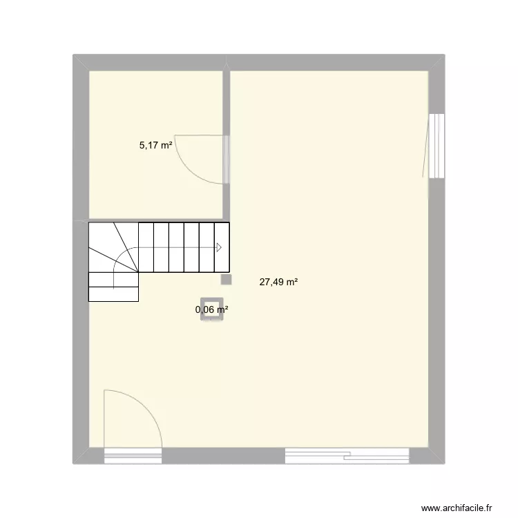 1ier modifie meubl&eacute;. Plan de 