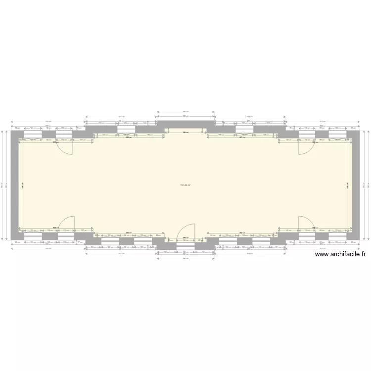 rdc archi definitif. Plan de 1  et 155 m²