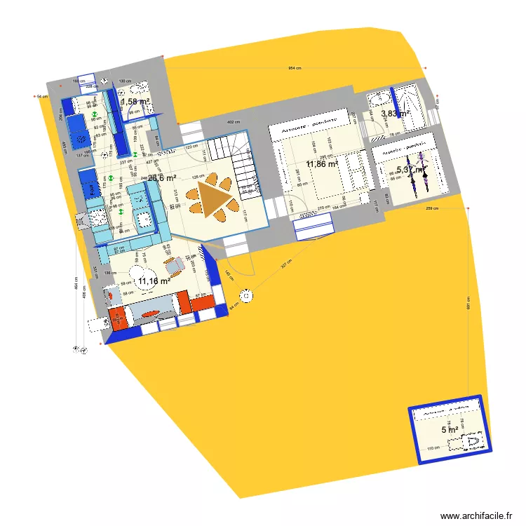 PRIEUX RDC projet salon sud. Plan de PRIEUX RDC projet salon sud. Plan de