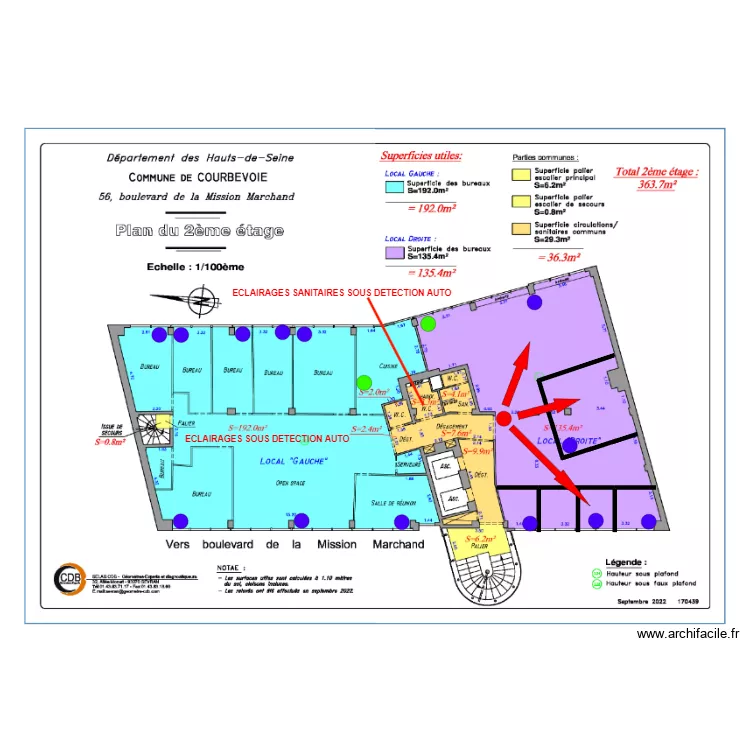 R+2 MARCHAND. Plan de 